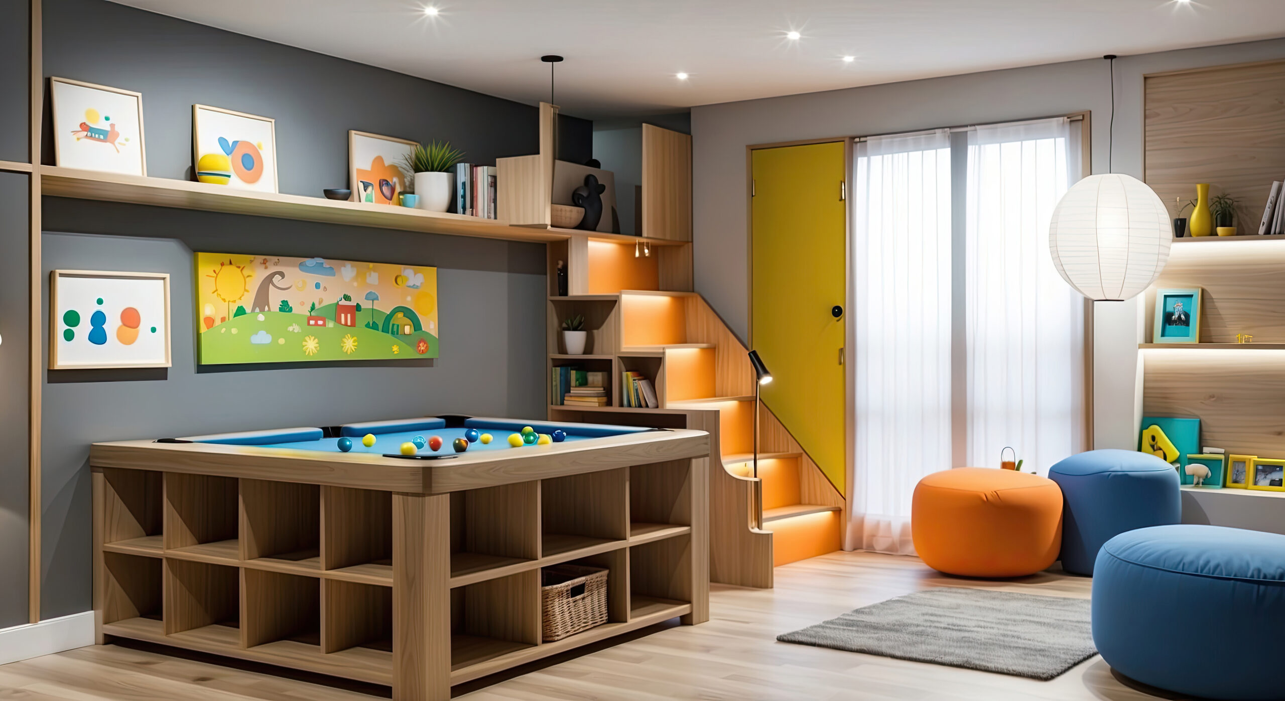 livingroom Interior Design with various types and styles of decoration